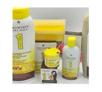 Pro White Collagen Kit Complet 6 Produits - Gel Douche, Lait 500ml, Sérum Anti-Taches