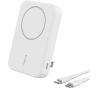 Pro Wireless External Battery 10000mah With Qi2 (Portable Charger Compatible With Magsafe, Built-In Stand, For Iphone 16, 16 Plus, 16 Pro, 16 Pro Max, Iphone 15, Etc., White)