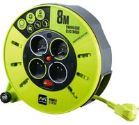 Pro-Xt Rallonge À Quatre Prises, 8 Mètres, 16 Ampères, Câble Vert[DYB981262]