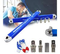 Pro Zero Offset Extension Wrench, 2024 Best Impact Offset Extension, Multifunctional Tight Reach Extension Wrench Set With 1/2",1/4", 3/8" Square Drive Adapters,Tool Handling in Confined Spaces (2pcs)