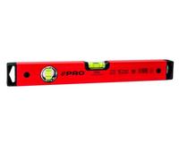 PRO600 Niveau À Bulle 40cm avec Profil Ergonomique - ERS+ (Easy Reading System) - Précision de 0,5 mm/m - Niveau a Bulle précis avec embouts Antichocs - Couleur Rouge
