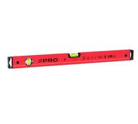 PRO600 Niveau À Bulle 60cm avec Profil Ergonomique - ERS+ (Easy Reading System) - Précision de 0,5 mm/m - Niveau a Bulle précis avec embouts Antichocs - Couleur Rouge