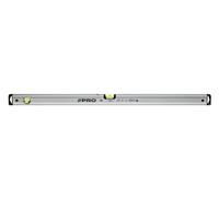 PRO600 Niveau À Bulle avec Aimants 100cm Anodisé - La Dureté 9 sur l'échelle de Mohs - Profil Ergonomique et ERS+ (Easy Reading System) Niveau a Bulle précis avec embouts Antichocs - Couleur Argent