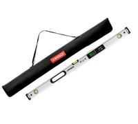 PRO900 Niveau Electronique 100cm avec 2 écrans LCD et pochette - Niveau à bulle numérique avec mémoire de mesure jusqu'à 19 résultats - Indice de protection IP65 - Couleur Blanche