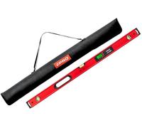 PRO900 Niveau Electronique 100cm avec 2 écrans LCD et pochette - Niveau à bulle numérique avec mémoire de mesure jusqu'à 19 résultats - Indice de protection IP65 - Couleur Rouge