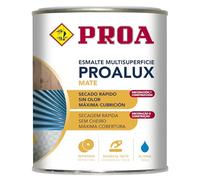PROA S5199P PROALUX Esmalte al Agua Multiadherente 750 ML. Multisuperficie. Mate Émail à l'eau, Noir RAL 9005, 4 L