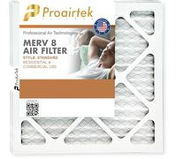 Proairtek AF14141M08SWH Modèle 14 x 14 x 1 Lot de 2 filtres à air, MERV 8 ; idéal pour tous ceux qui veulent un air propre et net dans leur maison ; il capture les particules microscopiques en