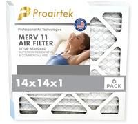 Proairtek AF14141M11SWH Lot de 6 filtres à air MERV 11 Modèle 14 x 14 x 1 - Idéal pour tous ceux qui veulent un air propre et net dans leur maison - Capture les particules microscopiques en suspension