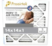 Proairtek AF14141M11SWH Modèle 14 x 14 x 1 Lot de 2 filtres à air, MERV 11 ; idéal pour tous ceux qui veulent un air propre et net dans leur maison ; il capture les particules microscopiques en