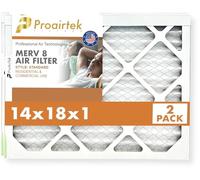 Proairtek AF14181M08SWH Modèle 14 x 18 x 1 Lot de 2 filtres à air, MERV 8 ; idéal pour tous ceux qui veulent un air propre et net dans leur maison ; il capture les particules microscopiques en