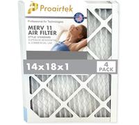 Proairtek AF14181M11SWH Lot de 4 filtres à air MERV 11, idéal pour tous ceux qui veulent un air propre et net dans leur maison, il capture les particules microscopiques en suspension dans l'air sans