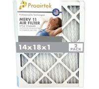 Proairtek AF14181M11SWH Modèle 14 x 18 x 1 Lot de 2 filtres à air, MERV 11 ; idéal pour tous ceux qui veulent un air propre et net dans leur maison ; il capture les particules microscopiques en