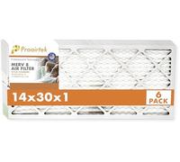 Proairtek AF14301M08SWH Modèle 14 x 30 x 1 Lot de 6 filtres à air, MERV 8 ; idéal pour tous ceux qui veulent un air propre et net dans leur maison ; il capture les particules microscopiques en
