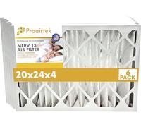 Proairtek AF20244M13SWH Lot de 6 filtres à air MERV 13, idéal pour tous ceux qui veulent un air propre et net dans leur maison, offre une meilleure circulation de l'air et une meilleure efficacité,