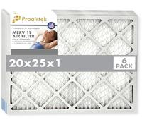 Proairtek AF20251M11SWH Lot de 6 filtres à air MERV 11 Modèle 20 x 25 x 1 Idéal pour tous ceux qui veulent un air propre et net dans leur maison ; il capture les particules microscopiques en