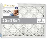 Proairtek AF20251M11SWH Modèle 20 x 25 x 1 Lot de 4 filtres à air, MERV 11 ; idéal pour tous ceux qui veulent un air propre et net dans leur maison ; il capture les particules microscopiques en