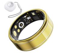 Proaustin Bague de suivi d'activité pour homme - Bague intelligente avec fréquence cardiaque, SpO2, pression artérielle, surveillance du sommeil, compteur de pas et de calories, étanchéité 5 ATM, sans