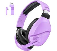 Proaustin Casque de jeu sans fil avec microphone antibruit pour PS5, PC, PS4, casque de jeu Bluetooth 2,4 G/Bluetooth avec connecteur USB et Type-C, mode filaire pour manette (vert)