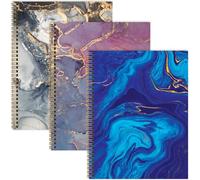 Proaustin Lot de 3 cahiers à spirales tendance 21,6 x 27,9 cm, 120 pages, ligné pour l'université (marbre)