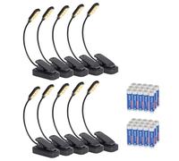 Proaustin Lot de 4 lampes de lecture avec 3 températures de couleur, 6 lampes LED pour lire au lit, se clipsent facilement sur une petite mini lampe de livre légère pour les amateurs de lecture
