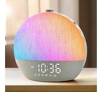 Proaustin Réveil lever de soleil, machine sonore à bruit blanc, réveil pour chambre à coucher, 9 veilleuses RVB naturelles, 30 pour les dormeurs lourds, cadeaux pour bébés, enfants, adultes