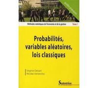 Probabilités, variables aléatoires, lois classiques - PU Septentrion - Presses Universitaires Du Septen-Trion - broché - Etude