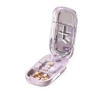 Probabledy Coupe-pilules portable E-Chu professionnel pour petites ou grandes pilules - Coupe-pilules réglable - Coupe-pilules 1/4 - Facile à utiliser pour les voyages (rose)