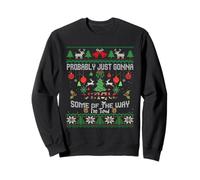 Probablement Juste Aller à Jingle Some of The Way Ugly Christmas Sweatshirt