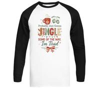 Probablement Juste Un Petit Tintement T-Shirt De Baseball Unisexe Blanc À Manches Longues Unisex Baseball Tee White Long Sleeve T-Shirt