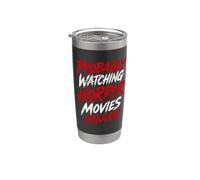 Probablement regarder des films d'horreur à nouveau Halloween Gobelet isotherme en acier inoxydable double paroi