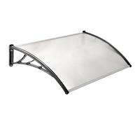 Auvent De Porte Marquise D'accueil 80 X 120 Cm Polycarbonate Noir