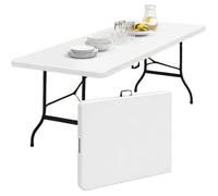ProBache Table pliante portable 180 x 70 x 72 cm acier et polyéthylène 8 personnes camping et réception