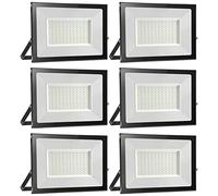 Probapro 100W Projecteur LED Extérieur 6 Pièces, IP65 Étanche Lampe, 10000LM 3000K Blanc Chaud Eclairage Exterieur - Super Lumineux Spot de Sécurité pour Jardin, Garage et Cour