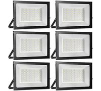 Probapro 50W Projecteur LED Extérieur 6000K Blanc Froid 6 Pièces | 5000LM Eclairage Exterieur, IP65 Étanche Lampe, Super Lumineux Spot de Sécurité pour Jardin, Garage et Cour