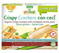 Probios - Crispy Crackers aux Légumineuses Sans Gluten. Crispy Crackers con Ceci, Pack de 12 x 110g