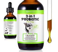 Probiotic Drops Pour Chiens 60Ml, Probiotiques Pour Soutenir La Santé De L'Intestin, Amélioration Du Système Immunitaire, Soulagement De L'Inconfort Gastro-Intestinal, Pré Et Probiotiques Avec Enzymes