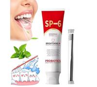 Probiotics Bright Toothpaste,Sp-6 Ultra Whitening Toothpaste,SP-6 Probiotic Whitening Toothpaste,Super Probiotic-6 Toothpaste,Deep Cleaning Yellow Teeth and Tartar (1 Pcs)