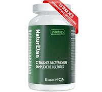 Probiotique Flore Intestinale - 23 Souches bactériennes, 200 milliards d'UFC/g, avec fibre d'acacia, 1 gélule par jour, contenant Lactobacillus & Bifidobactéries, Vegan, 60 gélules