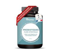 Probiotique Flore Intestinale - 7 souches dont Lactobacillus & Bifidobacterium - 28 Milliards d'UFC/jour - Transit & Microbiote Intestinal - 60 Gélules Végétales - Fabriqué en France - Vitavea