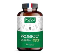 Probiotique Flore Intestinale - 60 Milliards UFC/Jour, 25 Souches de Bactéries avec Inuline - l’Équilibre de la Flore Intestinale - Contient Lactobacillus Gasseri et Bifidobacterium