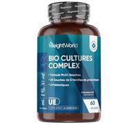 Probiotique Flore Intestinale 77 Milliards d'UFC - 20 Souches, Probiotiques et Prébiotiques Lactobacillus Gasseri, Lactobacillus Rhamnosus, Bifidobacterium, Inuline, FOS, 60 Gélules Vegan sans Gluten