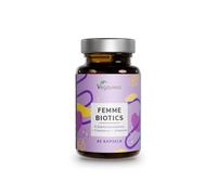 Probiotique Flore Intime | 6 Souches dont Bifidobacterium et Lactobacillus | Avec Cranberry + Acide Folique | 60 Gélules | Vegan & Sans Additifs | Vegavero®