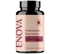 Probiotique Flore Intime | Jusqu'à 40 Milliards UFC/Jour | 4 Souches : Lactobacillus Reuteri, Rhamnosus Crispatus et Acidophilus | 100% Français | Intima | Complement alimentaire