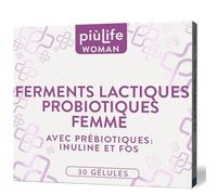 Probiotique Flore Intime PiùLife, 26 Mds UFC - 30 Gélules | Lactobacillus crispatus, rhamnosus et reuteri avec Prébiotiques Inuline et FOS pour l’équilibre de la Flore Vaginale