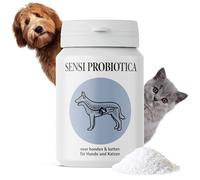 Probiotique pour chiens et chats - Soutien de la flore intestinale en cas de selles molles et de digestion sensible - 15 souches bactériennes probiotiques + prébiotiques - Poudre de 100 g Sensipharm