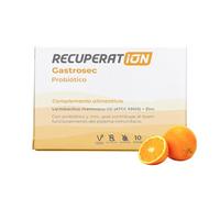 Probiotique pour flore intestinale avec lactobacillus Rhamnosus GG et soutien immunitaire avec zinc - Système immunitaire et probiotique - Sans gluten ni lactose - 10 bâtonnets saveur orange