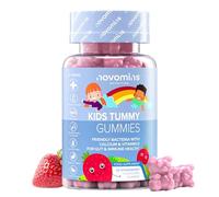 Probiotiques Enfant Gummies - Lactobacillus Paracasei 2 Mrd UFC + Vitamine D3 & Calcium - Digestion & Immunité - Végétarien, Sans Gluten, Sans Gélatine - Goût Fraise - 30 Gummies - Novomins