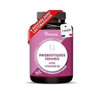 Probiotiques Flore Intime - 20 Milliards UFC - 1 mois - 6 Souches Dont Lactobacillus Gasseri & Crispatus - Vitamine B2 pour Muqueuses Saines - 60 Gélules - Fabriqué en France