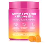 Probiotiques Gummies Flore Intime & Intestinale - 60 Gélules Saveur Ananas | Soutien de la Flore Vaginale et Digestive | Vegan, Sans Gluten