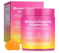 Probiotiques Gummies pour Femmes, Soutien de la Santé Intime et Digestive Grâce aux Prébiotiques, équilibre du pH, Système Immunitaire et Intestinal | Végan, Sans Gluten, Arôme Ananas, 60 Gummies